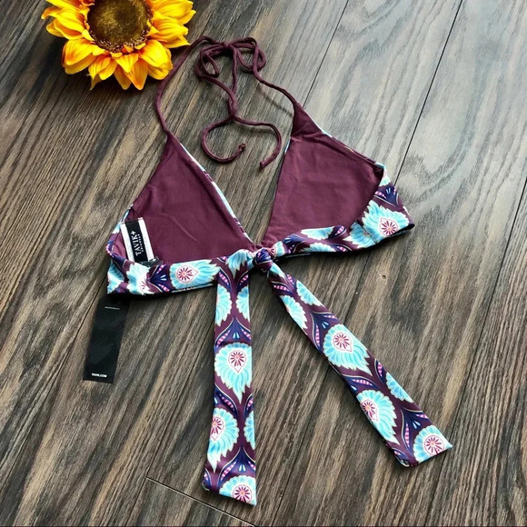 🦋B2G1🦋TAVIK DayDreamer Mon Merlot Bikini Top NWT | X-SMALL | - Picture 6 of 9